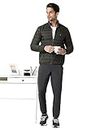 Van Heusen Men Athleisure Extra Warm Woven Jacket - 100% Nylon - High Neck, Zip Front, Sleeveless_80006_Military Green_L