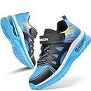 ASHION Boys Sneaker Kids Air Shoes Boys Girls Tennis Running Walking Shoes Arch Support Lightweight Breathable Sport Athletic Blue Rainbow4 Little Kid