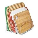 iDesign Classico Kitchen Cookware Organizer for Cutting Boards and Cookie/Baking Sheets - Chrome, 8.4" x 9.95" x 5.55"