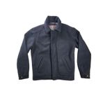 Abrigo de lana negro talla mediana American Eagle Outfitters con cremallera completa