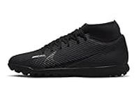 Nike Mercurial Superfly 9 Club Tf, Turf Soccer Shoes Uomo, Black/Dk Smoke Grey-Summit White-Volt, 46 EU