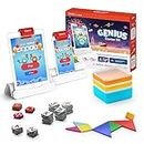 Osmo - Genius Starter Kit for iPad- 5 Hands-On Learning Games- Ages 6-10- Math, Spelling, Problem Solving, Creativity & More- (Osmo iPad Base Included),Multicolor