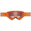 O'NEAL Motocross Brille & Fahrradbrille Herren Damen VAULT Goggle Solid I MX MTB DH FR I Motorradbrille mit 1,2mm 3D-Linse für klare Sicht I UV-Schutz I Orange I Größe One Size