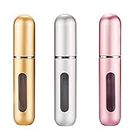 DFsucces Portable Mini Refillable Perfume Empty Spray Bottle,Scent Pump Case，Refillable Perfume Spray,Multicolor Atomizer Perfume Bottle,for Traveling and Outgoing （3 Pcs Pack of 5ml）