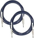 Fender 10-Foot Original Instrument Cable, Straight-Straight, Midnight Blue - 2 Pack