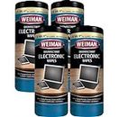 Weiman Electronic Screen Cleaner Wipes - 4 Pack - Non Toxic Safely Clean Your Laptop, Computer, TV, and All Electronic Equipment - Electronic Wipes - 30 Count