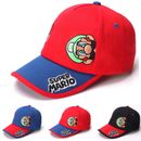 Super Mario Kid Cotton Baseball Cap Embroidery Pattern Travel Sunshade Sun Hat