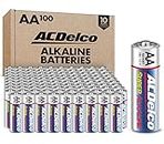 ACDelco 100-Count AA Batteries, Maximum Power Super Alkaline Battery, 10-Year Shelf Life, Recloseable Packaging