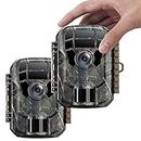 Trail Camera 2 Pack - 2024 Upgrade 36MP 2K Hunting Game Camera with Night Vision Motion Activated Waterproof 120 ° Wide Angle Trail Cam