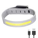 STAR WORK Led Light Wrist Band | Type-C Rechargeable | Armband Lend Bands for Cycling Running Trekking Jogging Camping | Blinking Flash Light | Outdoor Accessories for Night & Day (Fits All Size)