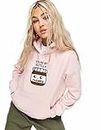 BE SAVAGE Women's You're My Nutella Hoodie Suitable for Summer & Winter, Pink(Large)