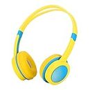 UBERSWEET® 85dB Volume Limited Hearing Protection Portable Pink/Yellow/Blue/Orange/Black Red Flexible Headset, Headphones, Soft Gifts for Kids Children Kids(Yellow)