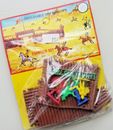 Miniature Vtg Fort Cheyenne Playset Soldiers Indians Frontier Set Dime Store Toy