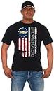 JH DESIGN GROUP Men's Chevy Silverado Distressed U.S.A. Old Glory Flag T-Shirt (3X, Black)