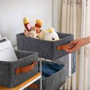  Felt Bin with Handles Clothing Storage Containers Basket Rack