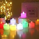 Eswarr Electricals Flat LED Tea Light Candle for Calm Ambiance and Serene Moments at Home - Pack of 6