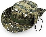 Magic Camouflage Summer Outdoor Boonie Hunting Fishing Safari Bucket Sun Hat with Adjustable Strap (Jungle Camo Camo)