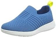 Clarks Girl's Ezera Walk T Sneaker, Blue Textile, 8.5 UK Child