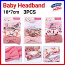3PCS/Set Baby Girl Infant Toddler Headband Wrap Top Knot Soft Single Bow Turban