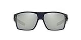 Costa Del Mar Men's Diego Polarized Rectangular Sunglasses, Matte Midnight Blue/Grey Silver Mirrored Polarized-580g, 62 mm