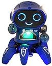 Goyal's Bot Robot Octopus Style | Colorful Lights and Music | All Direction Movement | Dancing Robot Toys for Kids | (Blue)