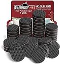 Yelanon Non Slip Furniture Pads Self Adhesive 48 Pieces 1’’ Furniture Grippers Furniture Rubber Round Pads Thick Chair Leg Floor Protectors to Protect Hardwood Floors