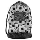 JOYVOX Extra Large Ball Mesh Bag with Adjustable Shoulder Strap - Durable Sports Equipment Bag for Soccer, Basketball, Volleyball Storage
