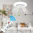 Modern Led Ceiling Fan with Lights E27 Adjustable Bedroom Living Room Fan Lamp