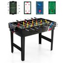 4-in-1 Multi Game Table 49" Combo Game Set W/Soccer Billiards for Home Play Room