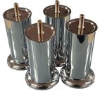 FURNITURE FEET METAL CHROME LEGS FOR SOFAS BEDS CHAIRS STOOLS CABINET GLIDES