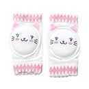 LIUHUIZEYU Baby Knee Pads, Cartoon Cat Non-slip Crawling Knee Pads Mesh Breathable Walking Knee Warmers for 0-4 Years Old Toddlers Girls and Boys(1 Pair) (pink)