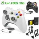 For Microsoft XBOX 360 Wireless Controller + Rechargable Battery Charging Cable