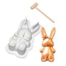 Large Bunny Mold Easter Egg Silicone Mold for Chocolate Baking Molds DIY K4T9