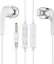 Salecart Earphone For Apple iPhone 6 Universal Wired Earphones Headphone Handsfree Headset Music with 3.5mm Jack Hi-Fi Gaming Sound Music HD Stereo Audio Sound with Noise Cancelling Dynamic Ergonomic Original Best High Sound Quality Earphone - (White , A1, YR)