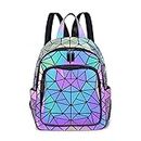 Batcat™ Geometric Luminous Small Backpack for men's & Women,Flash Holographic Reflective Bag
