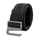 Dickies Men's Cotton Web Belt With Military Logo Buckle, Black, One Size