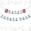 Happy Nurses Week Banner - Enfermera Semana Decoraciones Enfermera Apreciación Fiesta Suministros