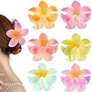 3 Pack Large Flower Hair Claw Clips, Hawaiian Flower Hair Claw Clips for Women Thin Thick Curly Hair,90's Strong Hold jaw clip,Hair Accessories for Women