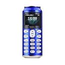 MTR COLA Can Shape Feature Mobile Phone Dual Sim Support with Bluetooth Dialer (1.0 INCH Display,800 MAH Battery,Dual SIM,Camera,Torch,Blue)