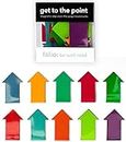 Get to The Point - Magnetic Last LINE Slip-Over-The-Page Arrow Bookmarks (Jewel Tone - Box of 10) Arrow Last Line Book Marker Pack is Ideal for Men, Women, Teachers, Librarians, Teens & Kids!