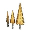Generic 20mm : HSS Steel Titanium Step Drill Bits 4-12/20/32mm Step Cone Cutting Tools Steel Woodworking Wood Metal Drilling