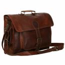 Men Briefcase Messenger 15.6" Laptop Bag Saddleback Satchel Leather New 
