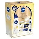 NIVEA Q10 The Firming Collection Gift Set | Q10+ Vitamin C Firming Body Lotion, Q10 Power Anti-Wrinkle Day Face Cream, Q10 Power Anti-Wrinkle Night Face Cream, 3in1 Q10 Anti-Age Hand Cream
