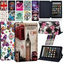 Leather Stand Cover Case For Amazon Kindle fire 7 5th/7th/9th generation Tablet