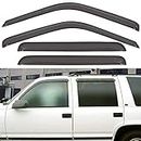 DEAL AUTO ELECTRIC PARTS 4-Piece Set Smoke Vent Window Visor With Outside Mount Tape-On Type, Compatible With Escalade Tahoe Yukon, C1500 C250 K1500 K2500 Suburban C2500 C3500 K2500 K3500 Crew Cab