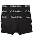 Calvin Klein Men's Ultra Soft Modern Modal 3-Pack Trunk, 3 Black, Medium