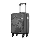 Safari Polypropylene Pentagon Hardside Small Size Cabin Luggage Speed_Wheel 8 Wheel Suitcase Trolley Bags for Travel Black Color 55Cm