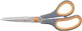 Amazon Basics Multipurpose, Comfort Grip, PVD Coated, Stainless Steel Office Scissor - Pack of 1, Grau, Orange