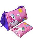 Gifting Bells Premium Duffle Bag and Pouch Combo Unicorn Travels Duffle Bags for Kids Combo Pack