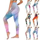 delivery Today Joggers for Women Plus Size Set Women High Waisted Yoga Leggings Tie-Dye Fitness Sports Running Yoga Athletic Pants Stretch Pull-on Jeggings Purple 2XL